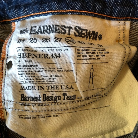 Earnest Sewn Anthropologie medium Wash Hefner 434 boot cut denim 28 - Picture 7 of 9